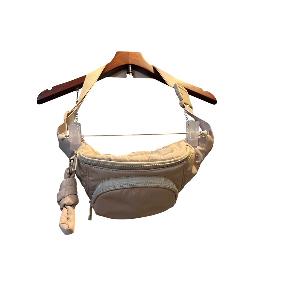 Steve Madden Beige Nylon Belt Bag Adjustable Strap Athleisure Crossbody